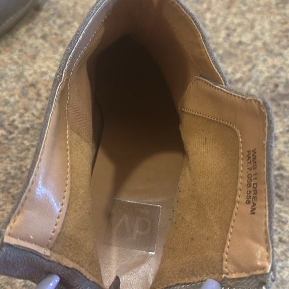 Dolce Vita Asymmetrical Ankle Bootie Size 11 Gray Back Zipper Closure Almond Toe - Picture 15 of 16